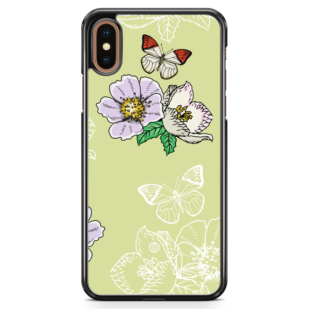 iPhone XS Max Case - Butterfly Flower