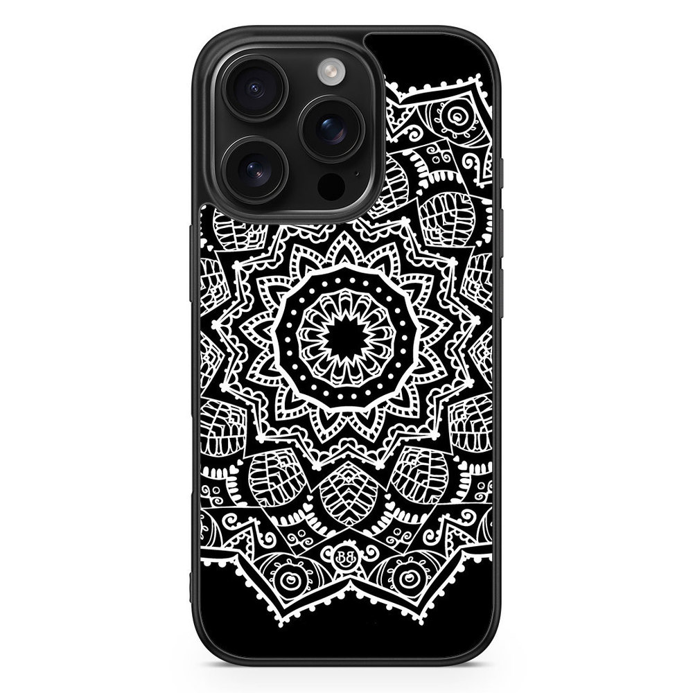 iPhone 16 Pro Case - White Mandala