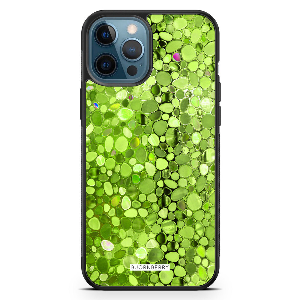 iPhone 12 Pro Case - Stained Glass Green