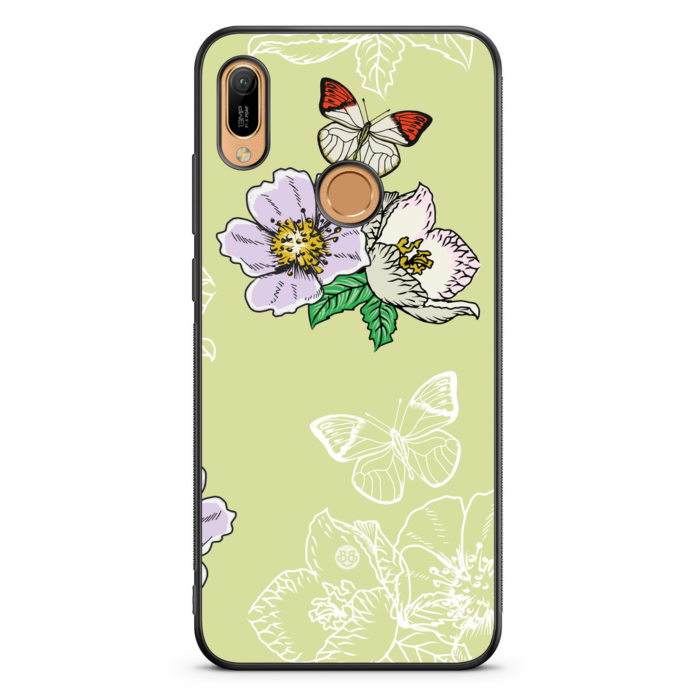 Huawei Y6 2019 Case - Butterfly Flower