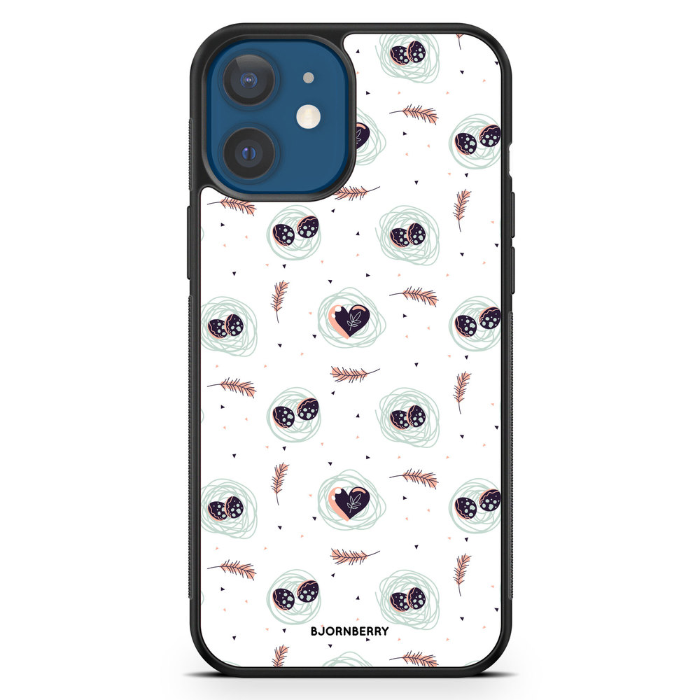 iPhone 12 Mini Case - Eggs and Hearts