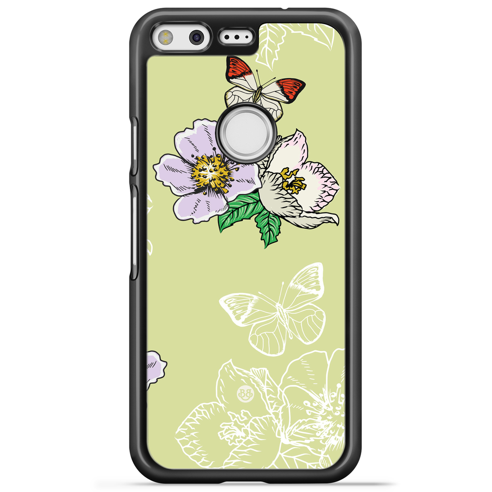 Google Pixel Case - Butterfly Flower