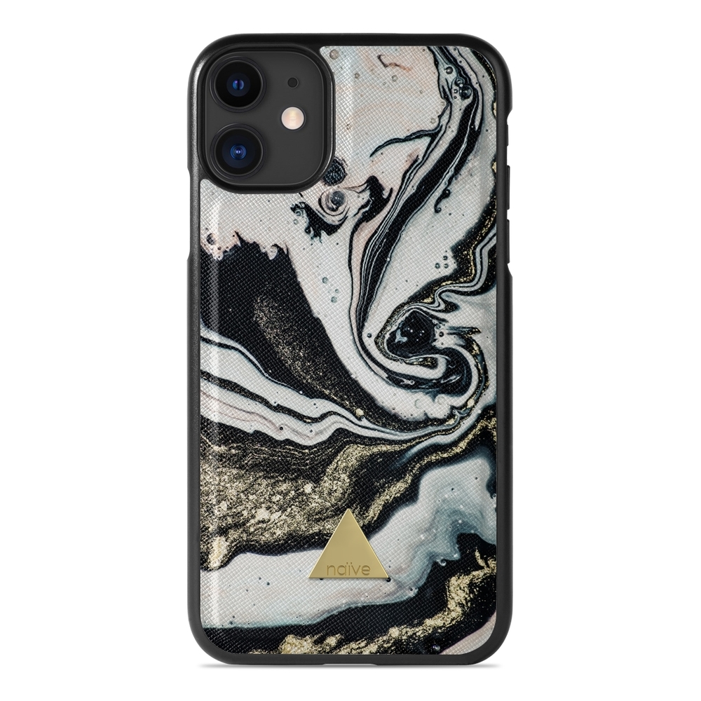 Naive iPhone 11 Case - Golden Swirl