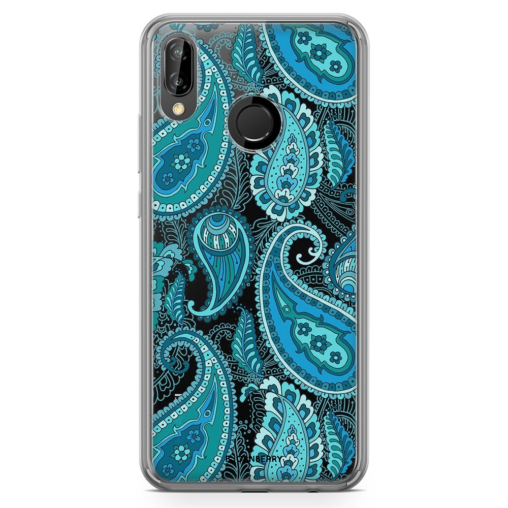 Huawei P20 Lite Fashion Skal - Blå Paisley
