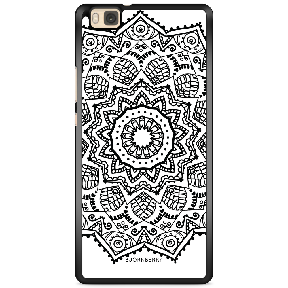 Huawei P8 Lite Case - Black Mandala