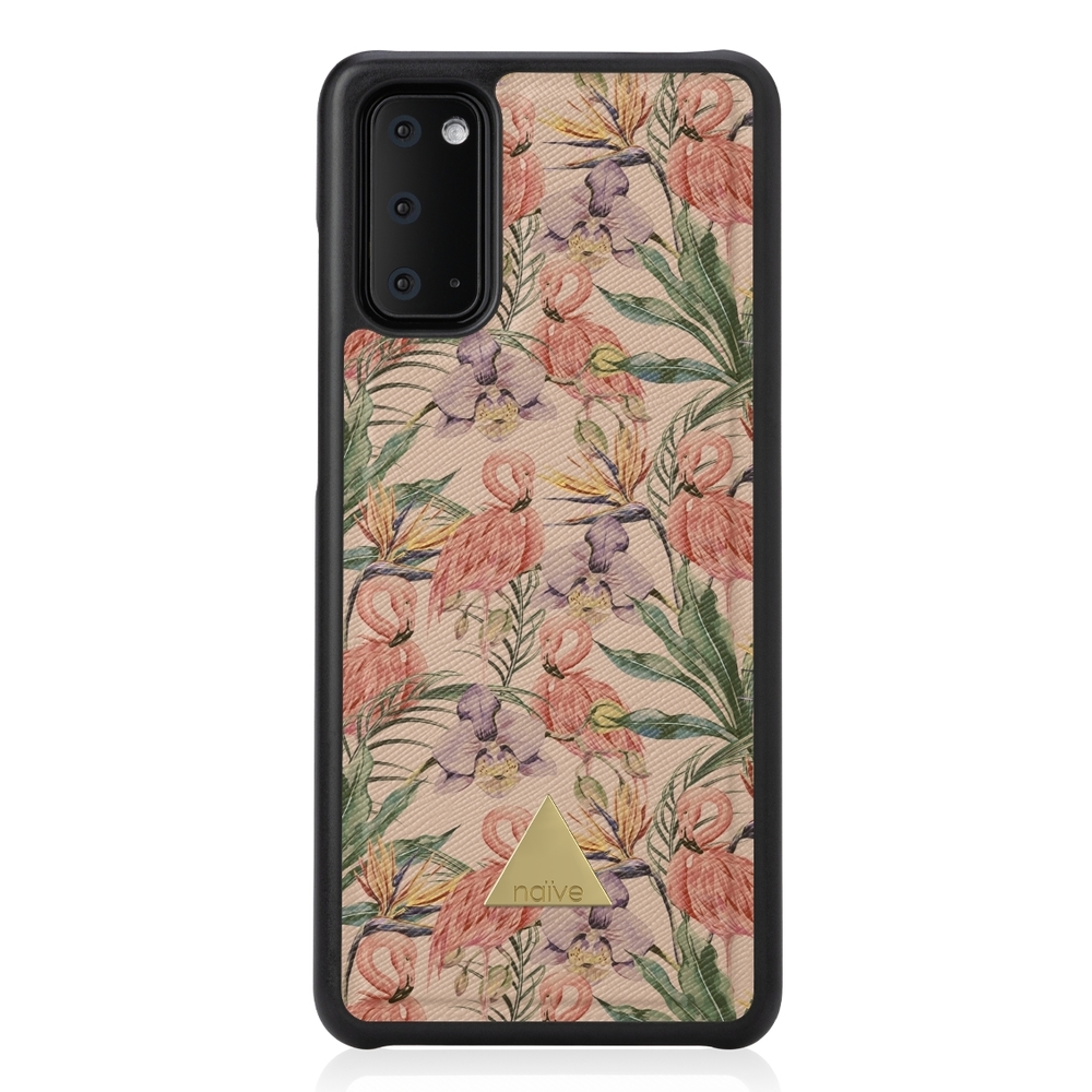Naive Samsung Galaxy S20 FE Case - Flamingos & Flowers