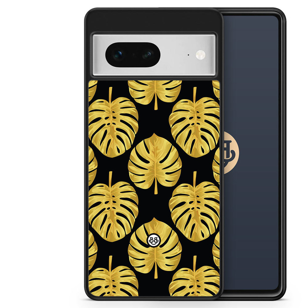 Google Pixel 7 Skal - Guldmonstera
