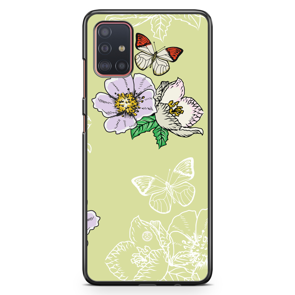 Samsung Galaxy A51 Case - Butterfly Flower