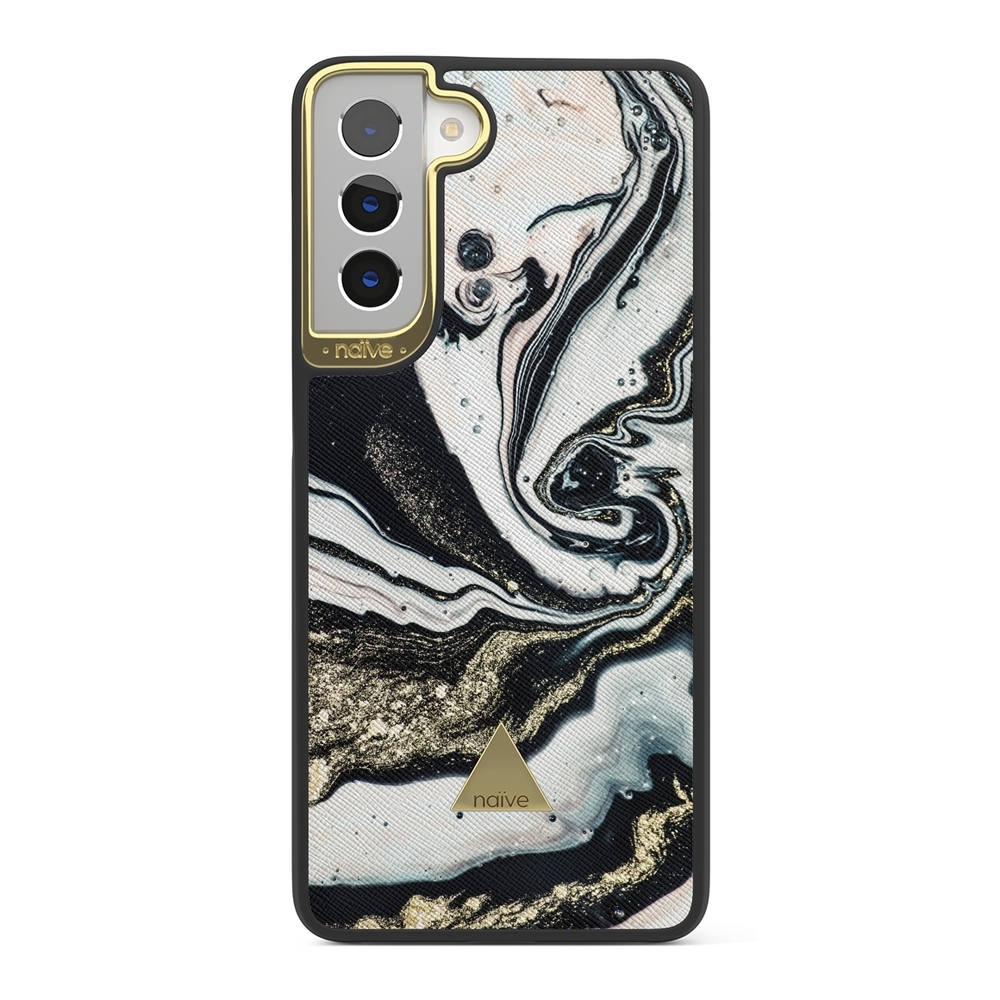 Naive Samsung Galaxy S21 Plus Case - Golden Swirl