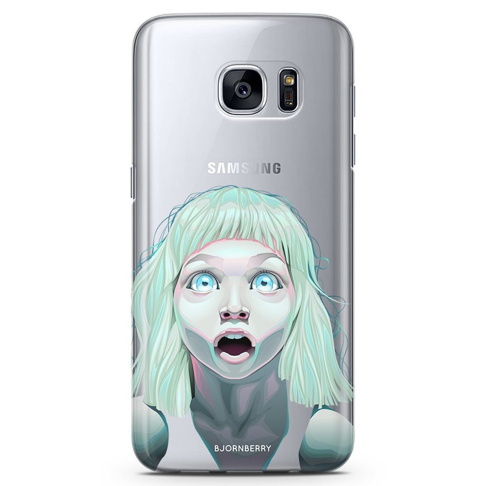 Samsung Galaxy S7 Edge TPU Case - Girl With Open Eyes