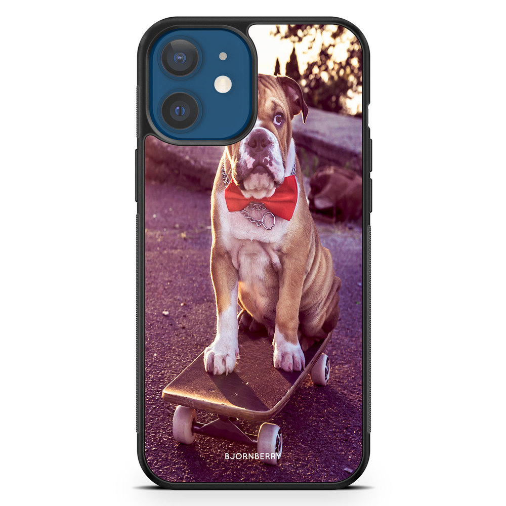 iPhone 12 Mini Case - Bulldog skateboard
