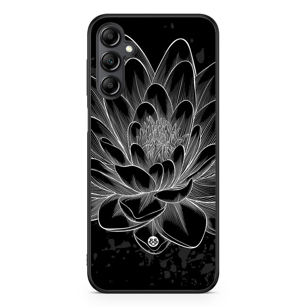Samsung Galaxy A14 4G/5G Case - Black/White Lotus