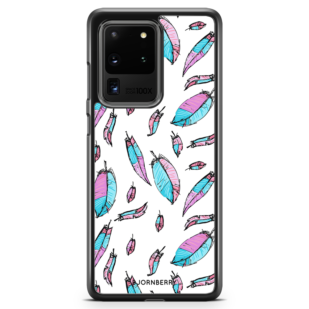 Samsung Galaxy S20 Ultra Case - Pink/Blue Feathers