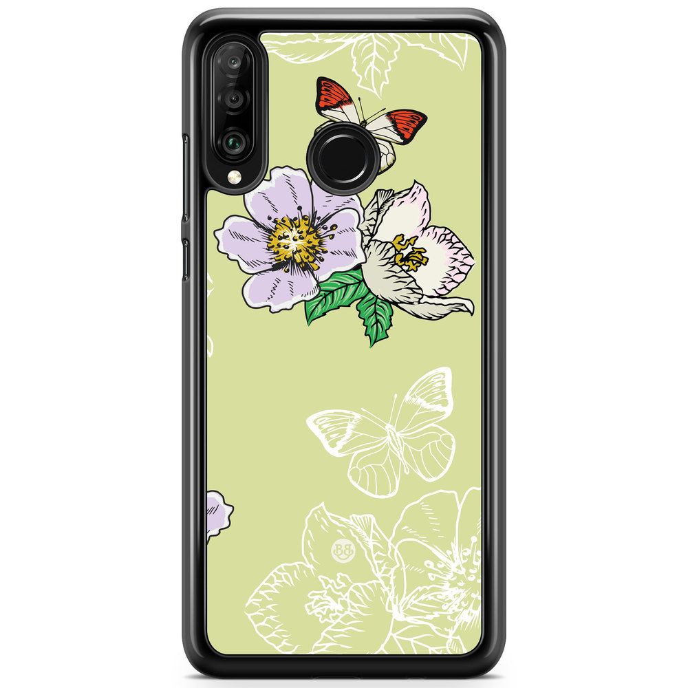 Huawei P30 Lite Case - Butterfly Flower