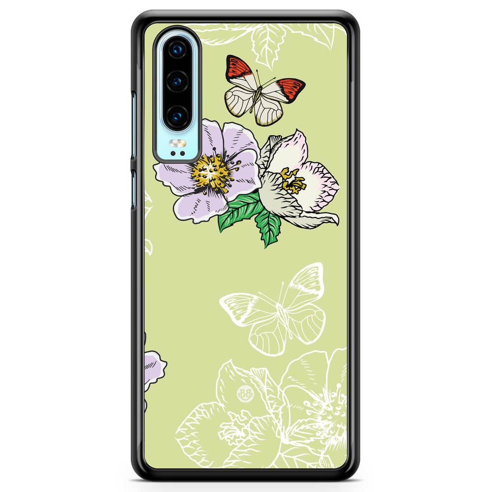 Huawei P30 Case - Butterfly Flower