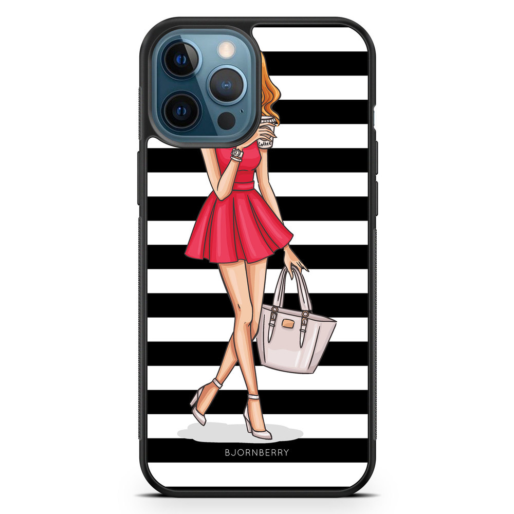 iPhone 12 Pro Case - Fashion Girl Red