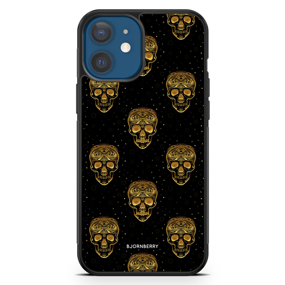 iPhone 12 Mini Case - Gold Skulls