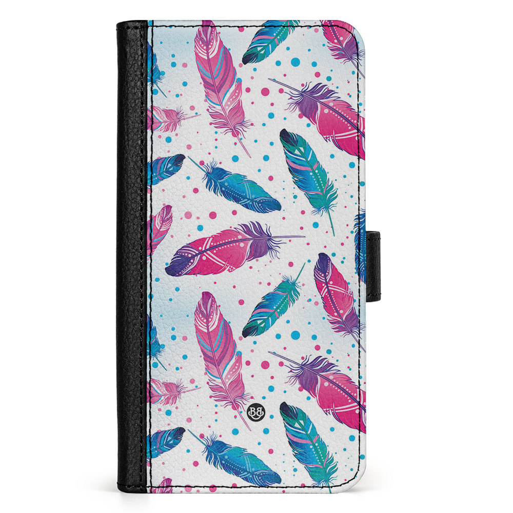 Samsung Galaxy A14 4G/5G Wallet Case - Feathers