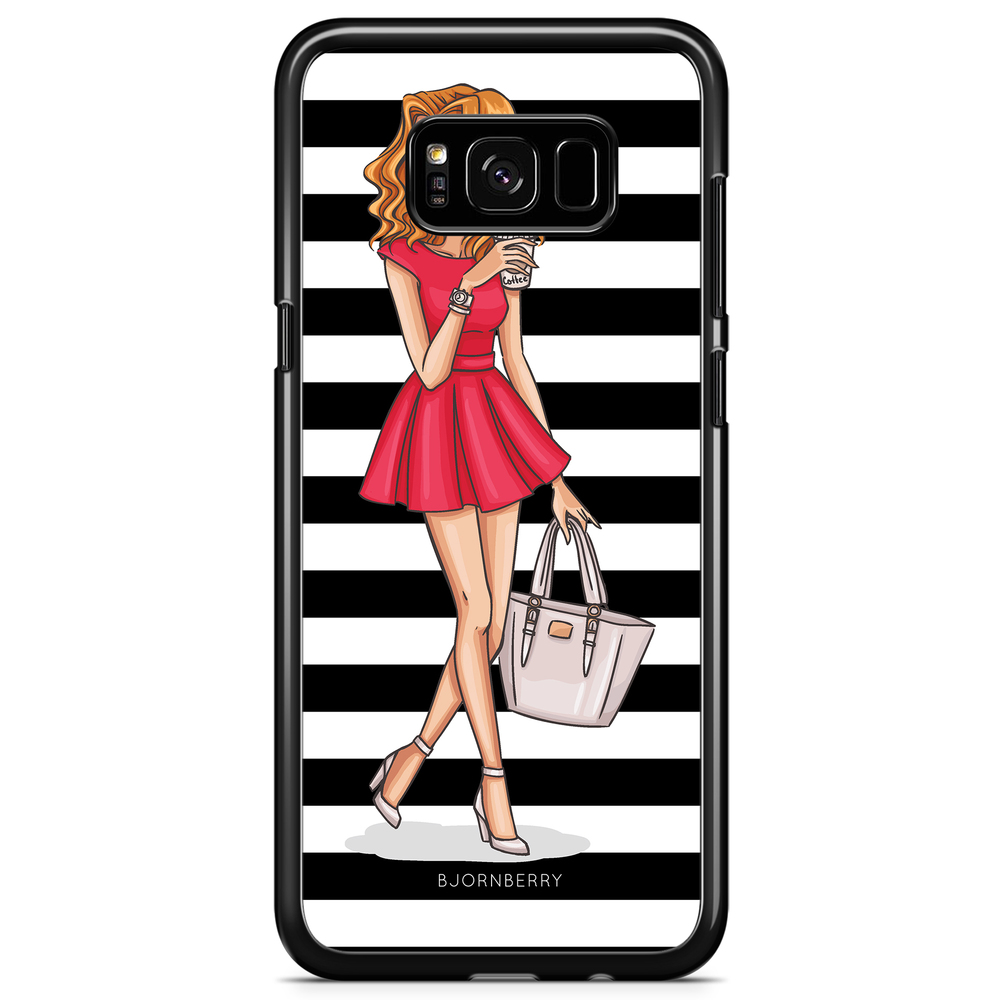 Samsung Galaxy S8 Plus Skal - Modeskiss Dam Röd
