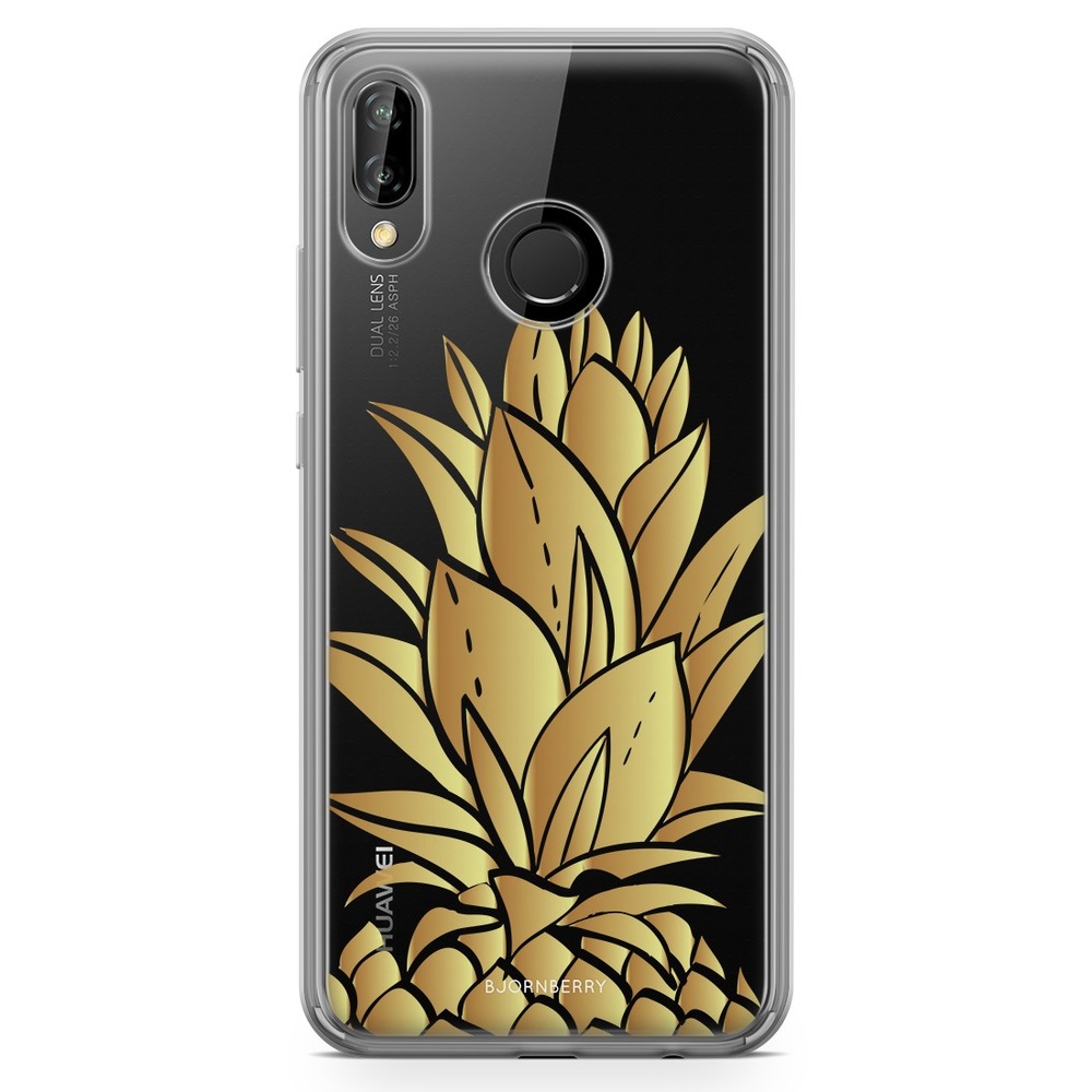 Huawei P20 Lite Fashion Case - Gold Pineapple