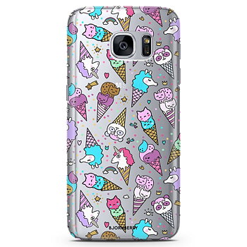 Samsung Galaxy S7 Edge TPU Case - Unicorn Ice cream