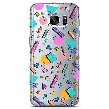 Samsung Galaxy S7 Edge TPU Case - 80s Pattern