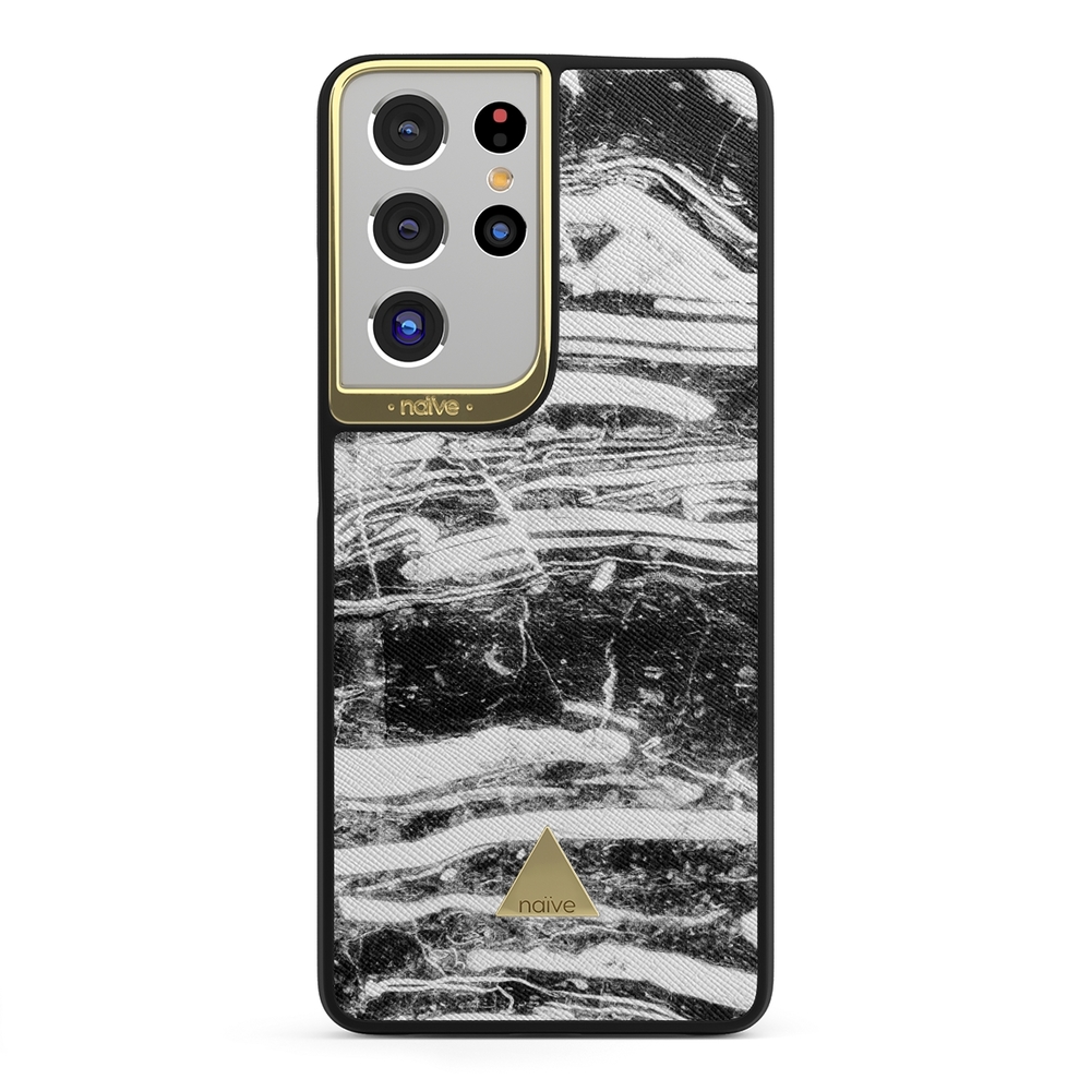 Naive Samsung Galaxy S21 Ultra Case - Black Storm