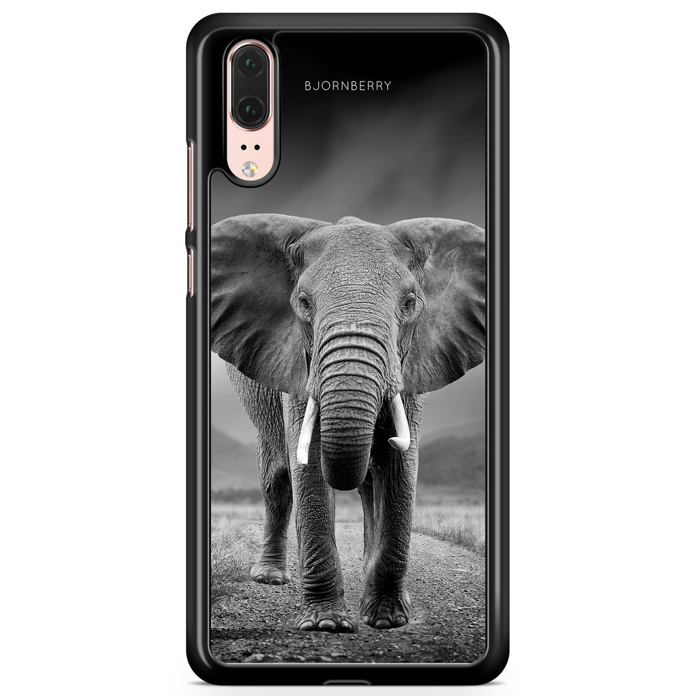Huawei P20 Case - Black/White Elephant