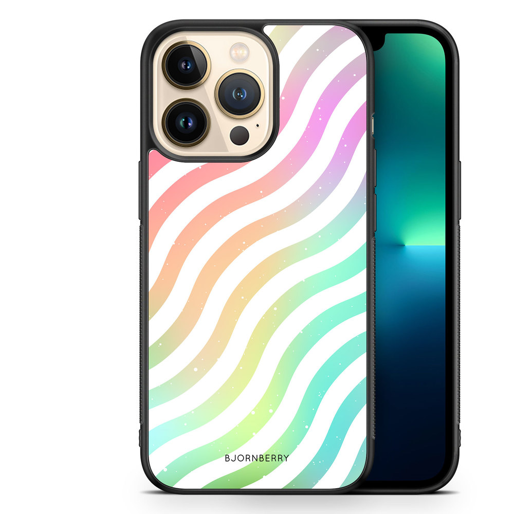 iPhone 13 Pro Skal - Vågig Regnbåge