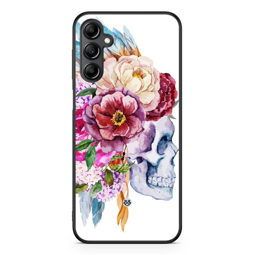 Samsung Galaxy A14 4G/5G Case - Skull & Flowers