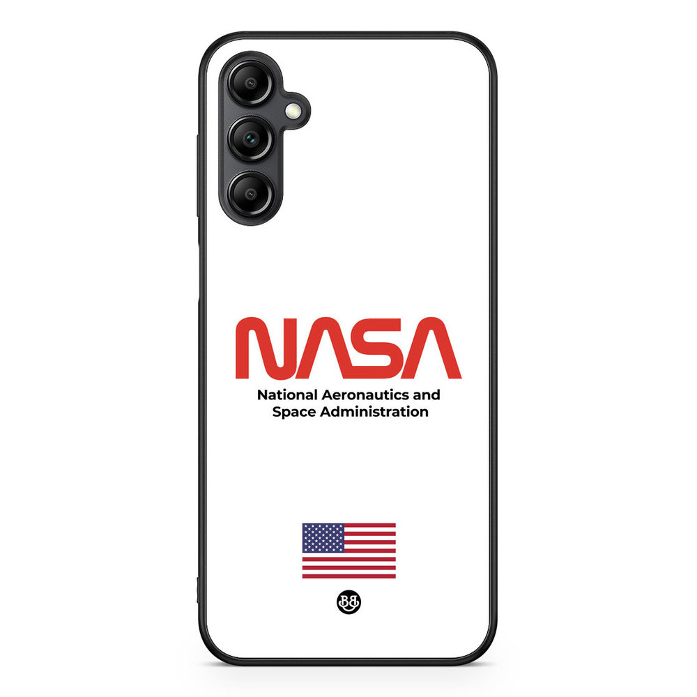 Samsung Galaxy A14 4G/5G Case - NASA Worm White
