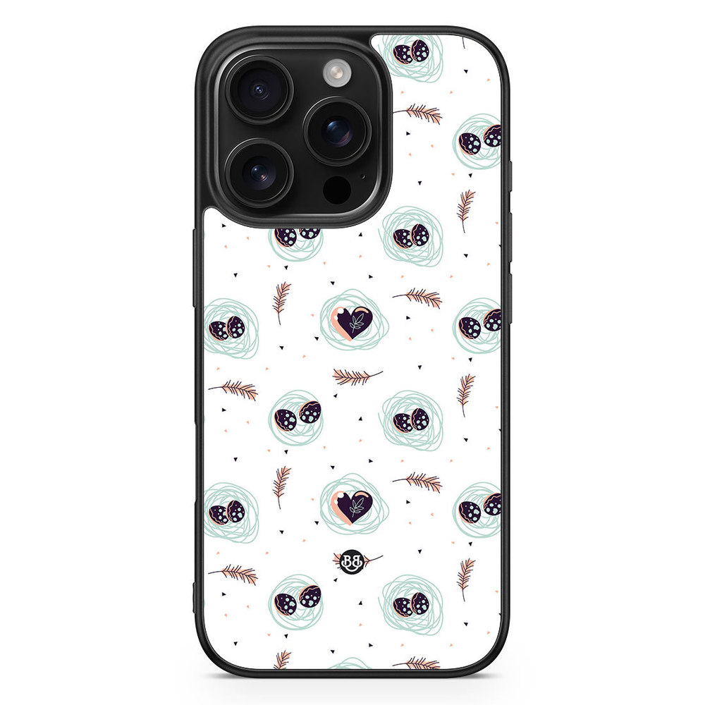 iPhone 16 Pro Case - Eggs and Hearts