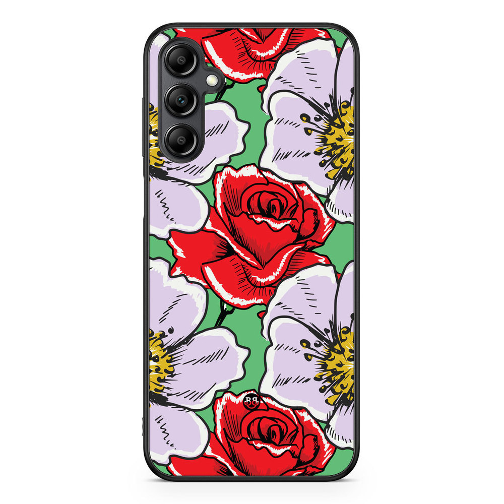Samsung Galaxy A14 4G/5G Case - Red & White Floral