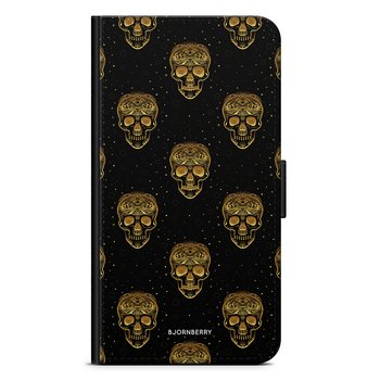 Sony Xperia 5 Wallet Case - Gold Skulls