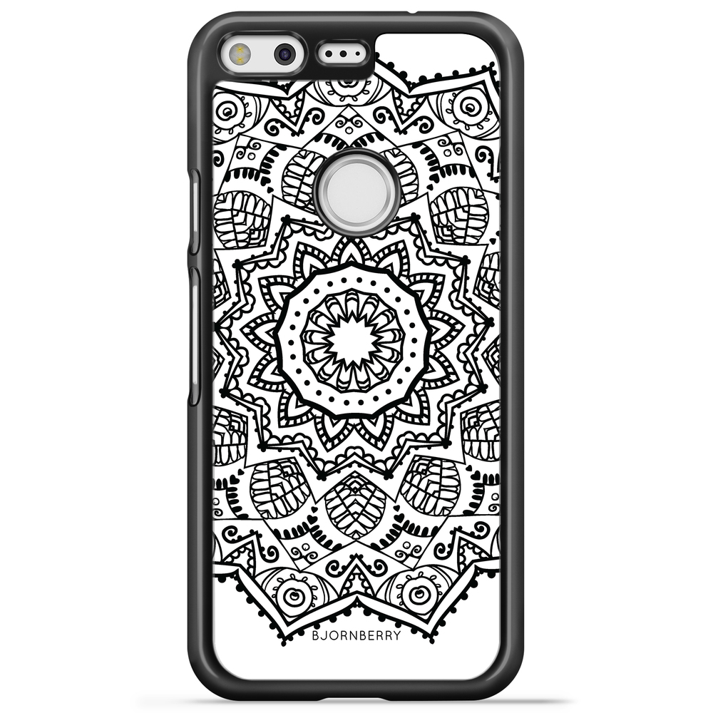 Google Pixel Case - Black Mandala