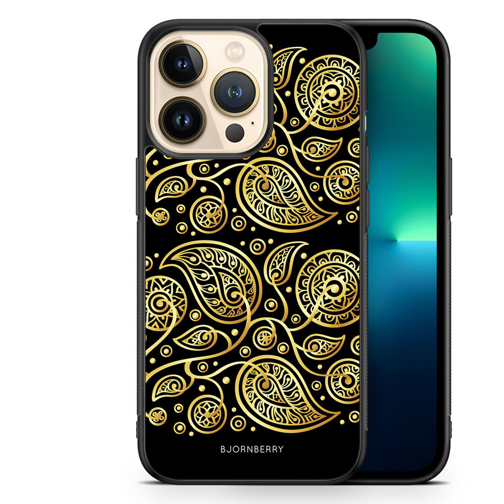 iPhone 13 Pro Case - Gold Flowers