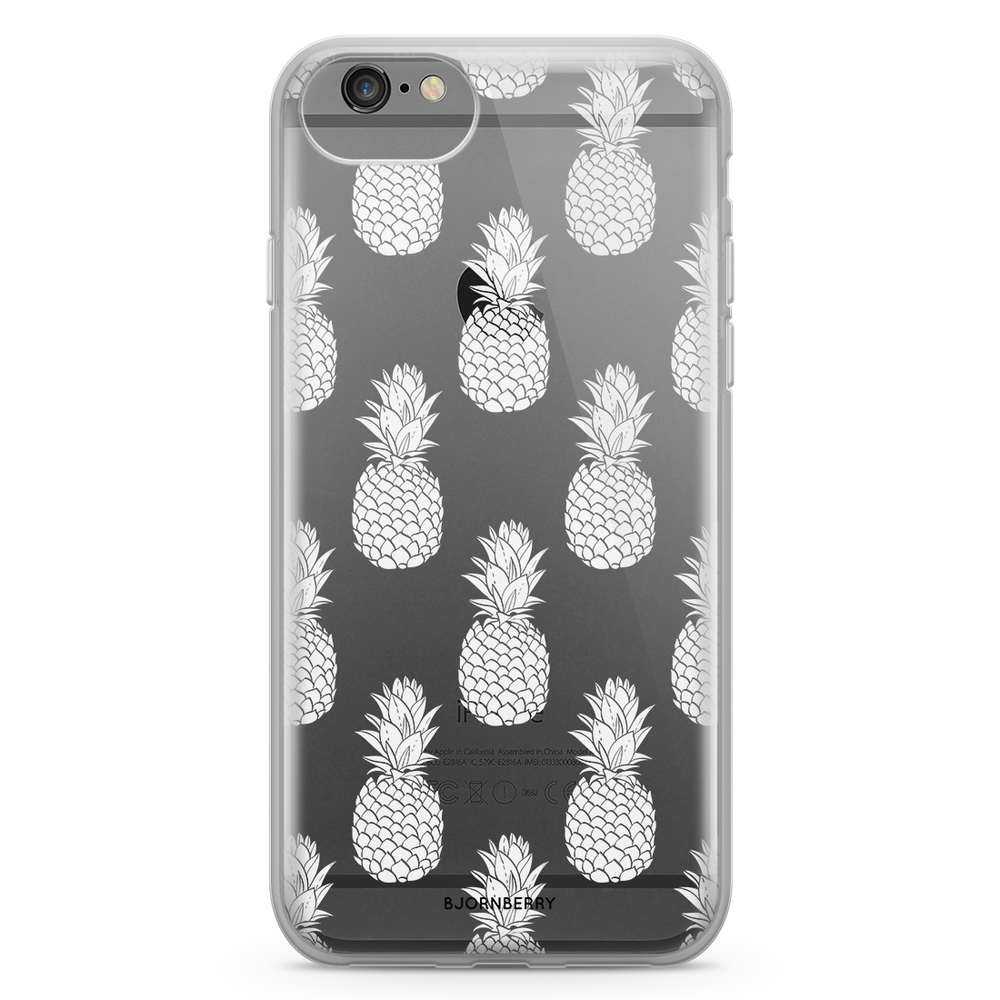 iPhone 6/6s Fashion Case - White Pineapples