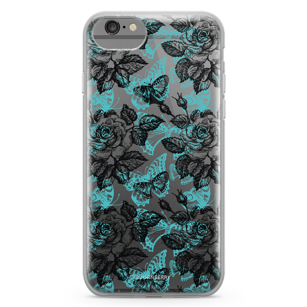 iPhone 6/6s Fashion Case - Roses & Butterflies