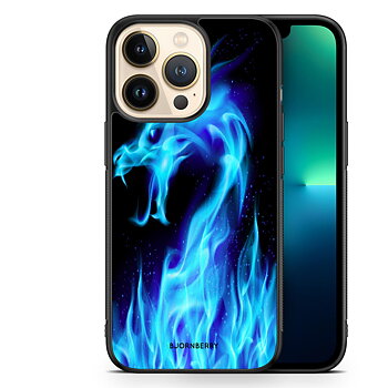 iPhone 13 Pro Skal - Blå Flames Dragon