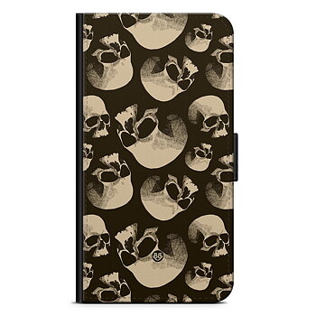 Xiaomi Redmi 10 Wallet Case - Skull Pattern