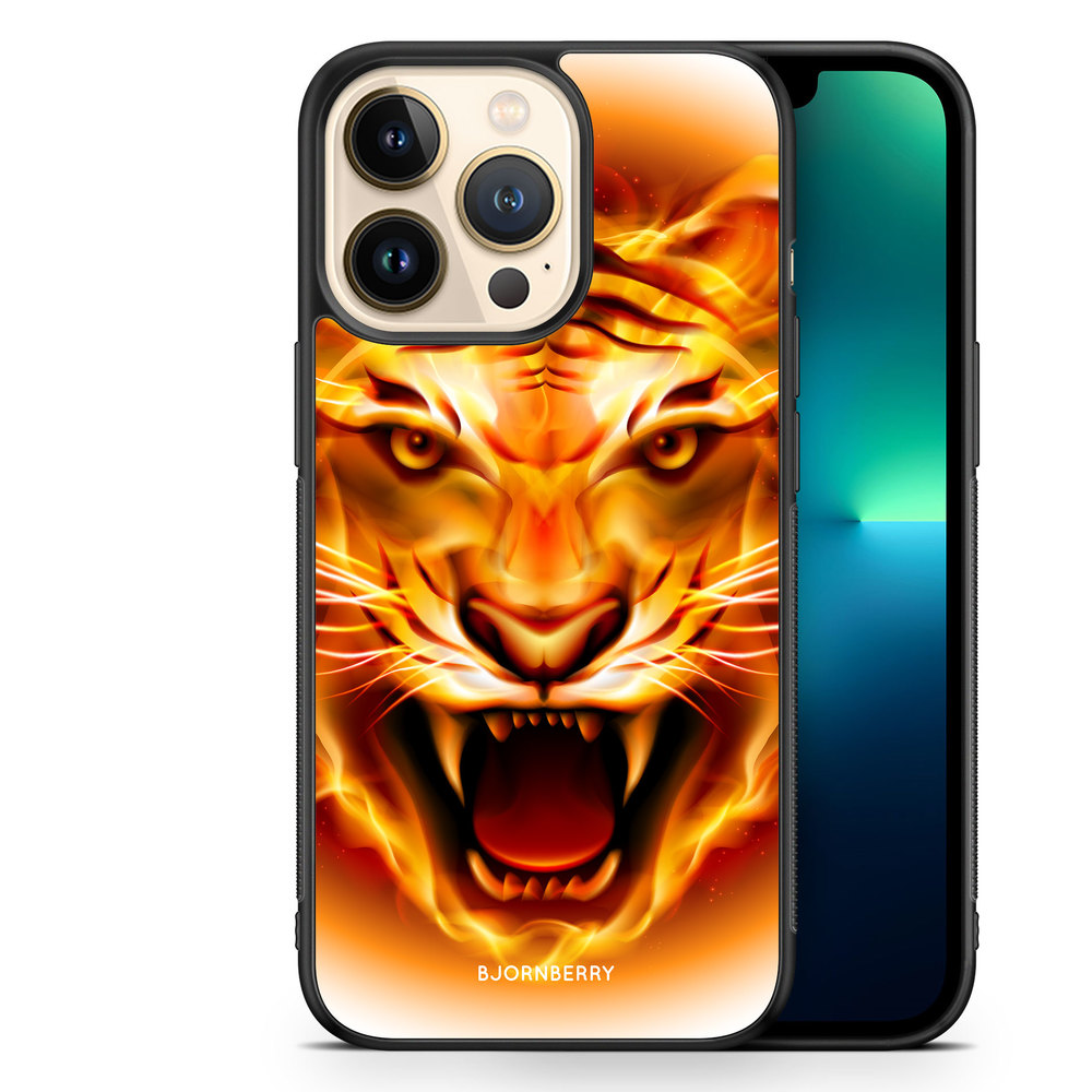 iPhone 13 Pro Case - Flames Tiger