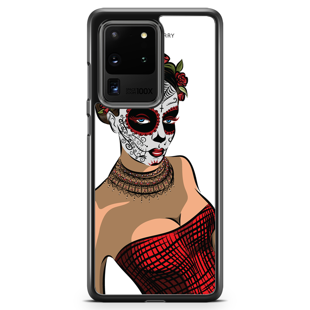 Samsung Galaxy S20 Ultra Case - Skull Mask Flowers
