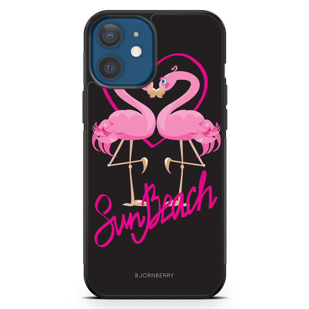 iPhone 12 Mini Case - Sun Beach Flamingo