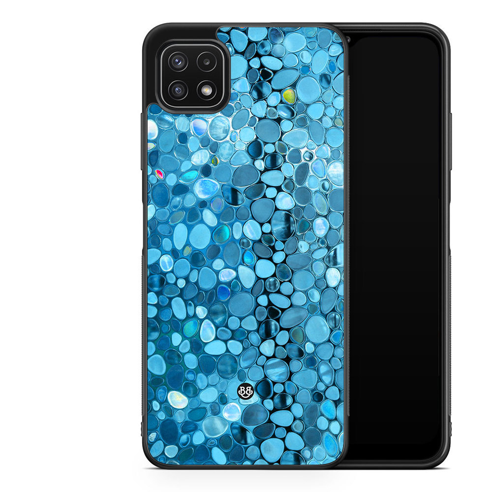 Samsung Galaxy A22 5G Case - Stained Glass Blue