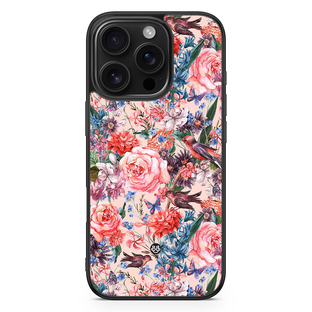 iPhone 16 Pro Case - Birds & Flowers