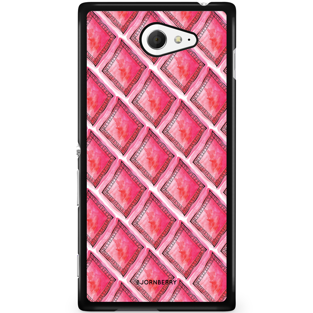 Sony Xperia M2 Aqua Case - Red Rhombus
