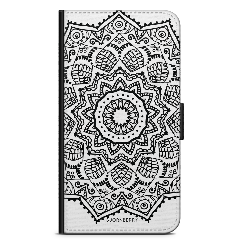 Samsung Galaxy S21 Plus Wallet Case - Black Mandala