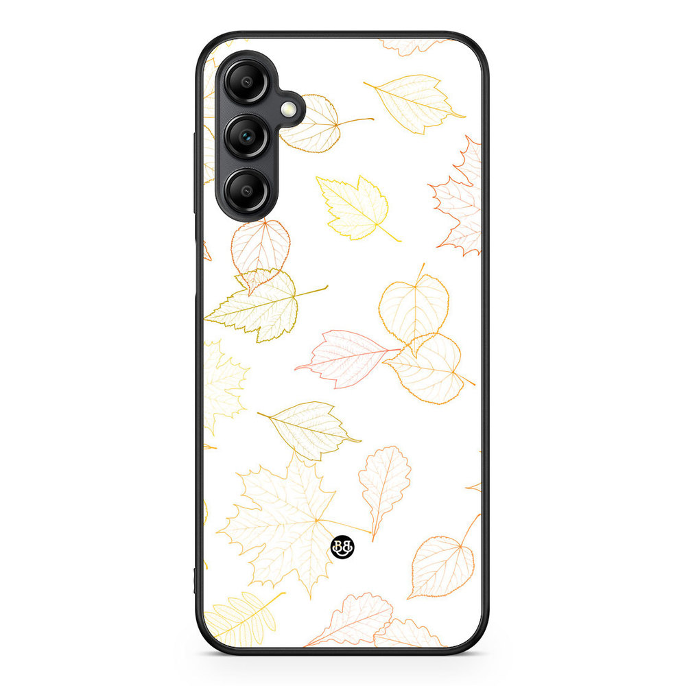 Samsung Galaxy A14 4G/5G Case - White and Leaves