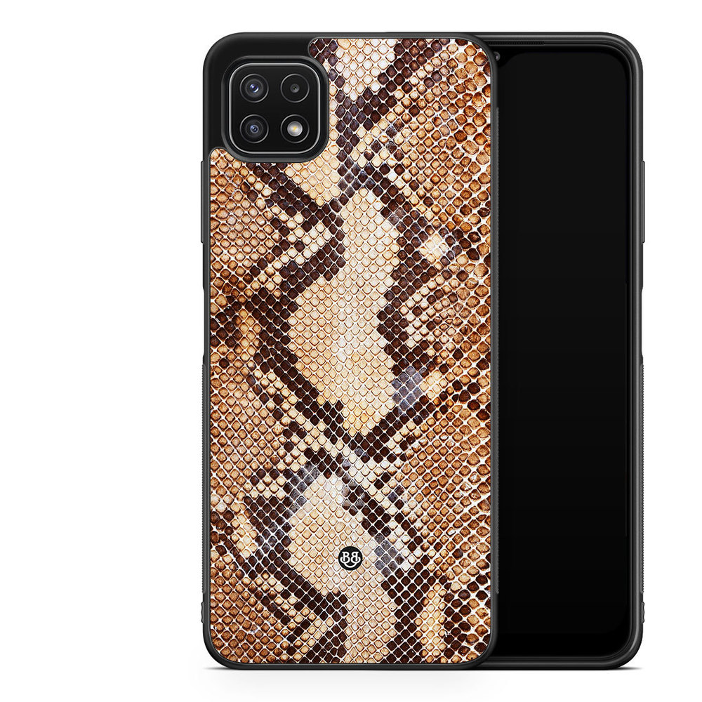 Samsung Galaxy A22 5G Case - Snakeskin Brown