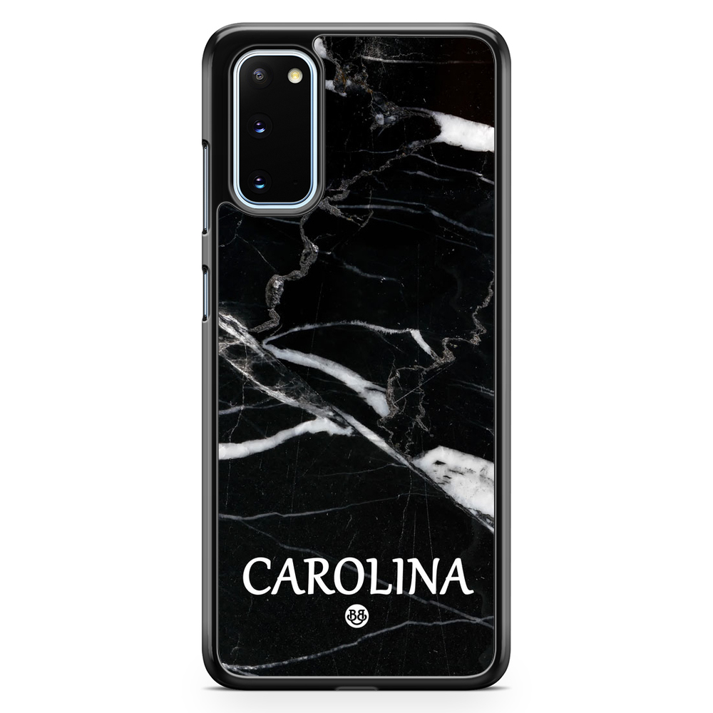 Samsung Galaxy S20 Custom Case - Black Marble Name